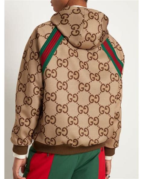 gucci zip up hoodie replica|gucci trim tan hoodie.